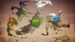 Карта Ремнанта с обозначенными королевствами