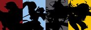 Yang and her team silhouettes seen on RWBY: Amity Arena Twitter.