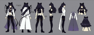 Concept art for Blake's timeskip outfit