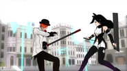 Blake Belladonna fighting against Roman Torchwick