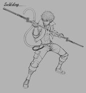 Concept art of Sun Wukong for RWBY: Amity Arena