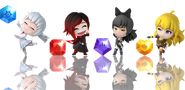 Crystal Quest promotional material of Team RWBY