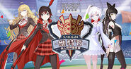 RWBY Mobile Game (Full Game, 2019) Promotional Material of Team RWBY for Championship Grand Opening