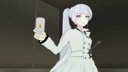 Weiss using her Scroll as identification