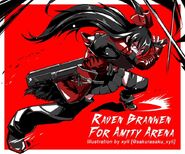 Celebration artwork of Raven by sakurasaku_xyli for RWBY: Amity Arena.