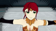 Pyrrha repels the attack with her Semblance