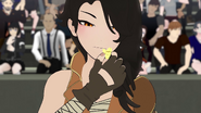 Cinder cooking a popcorn kernel with her Semblance