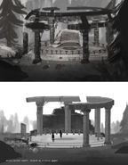 Abandoned temple concept art