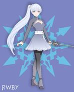 Weiss in her Mistral-arc outfit for autograph signings.