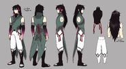 Concept art for Ren's timeskip outfit