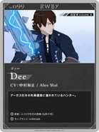 Promotional material of Dee for RWBY ARCHIVES Remnant Promenade Vol. 1-8