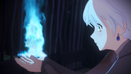 (2) The rope binding Weiss' wrists is missing