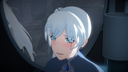 (1) Weiss' dress is short in her reflection