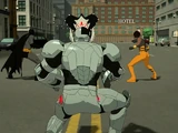 Batman, Vixen, and Cyborg vs. Kilgore and Grimm