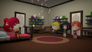 Chibi version of Team JNPR's dorm room