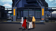 The Atlas base locks Team RWBY out.