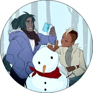 Marrow and Harriet holiday sketch by Larissa Angus