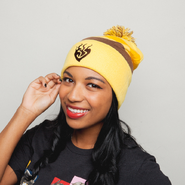 Yang Emblem Pompom Beanie [No longer available]