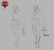 Amity Arena concept art of James Ironwood's V7 appearnce