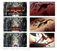 Storyboard art of Yang's story in Burning the Candle, by Kristina Nguyen