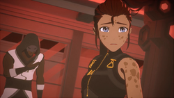 Ilia, uncomfortable with Adam's excessive violence