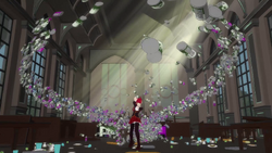 Pyrrha using her Semblance