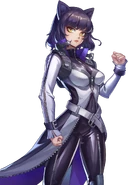 Blake's determined expression.