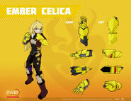 (Yang Power Armor) Ember Celica concept art seen in RWBY: Grimm Eclipse.