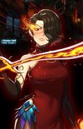 Promotional art of Cinder and her weapons for Amity Arena