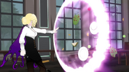 Glynda repairs the damage.