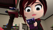 Ruby finds Blake's Ninjas of Love book