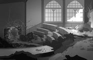 Destroyed Beacon lecture hall concept art