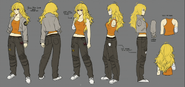 Concept art for Yang's timeskip outfit