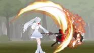 Weiss accidentally unleashes fire.