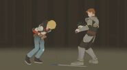 (3) Jaune has dropped his sword