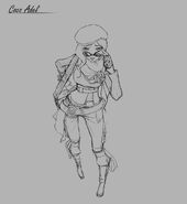 Concept art of Coco Adel for RWBY: Amity Arena.