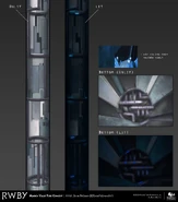 封印の間をダクトが囲むSana Freemanのコンセプト・アート