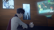 Qrow Branwen watching the tournament from a bar in Vale