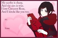 Ruby's Valentine's Day card.