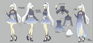 Concept art for Weiss' timeskip outfit