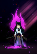 Render de Blake avec son ruban pour RWBY: Amity Arena