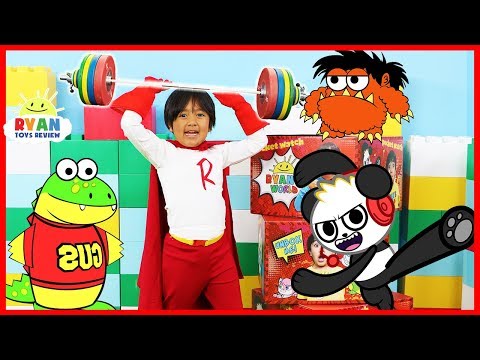 Ryan_transforms_to_Kid_Superhero_Red_Titan_and_introduce_all_his_friends!!!