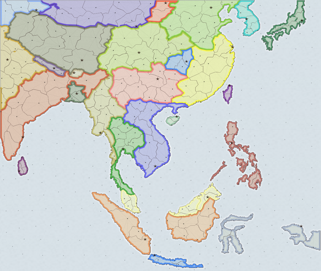 blank east asia map