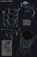Concept art of Crow Counter Sword.