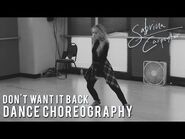 Sabrina Carpenter - Don't Want It Back Dance Choreography