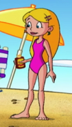 Sabrina's Pink Swimsuit