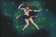 Die Endpose der Verwandlung von Sailor Jupiter in der Animeserie