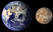 Mars im Vergleich z. Erde