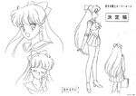 Minako's facial expressions (on the left)