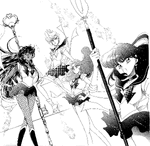 All of the Outer Solar System Sailor Senshi together in the Dream arc